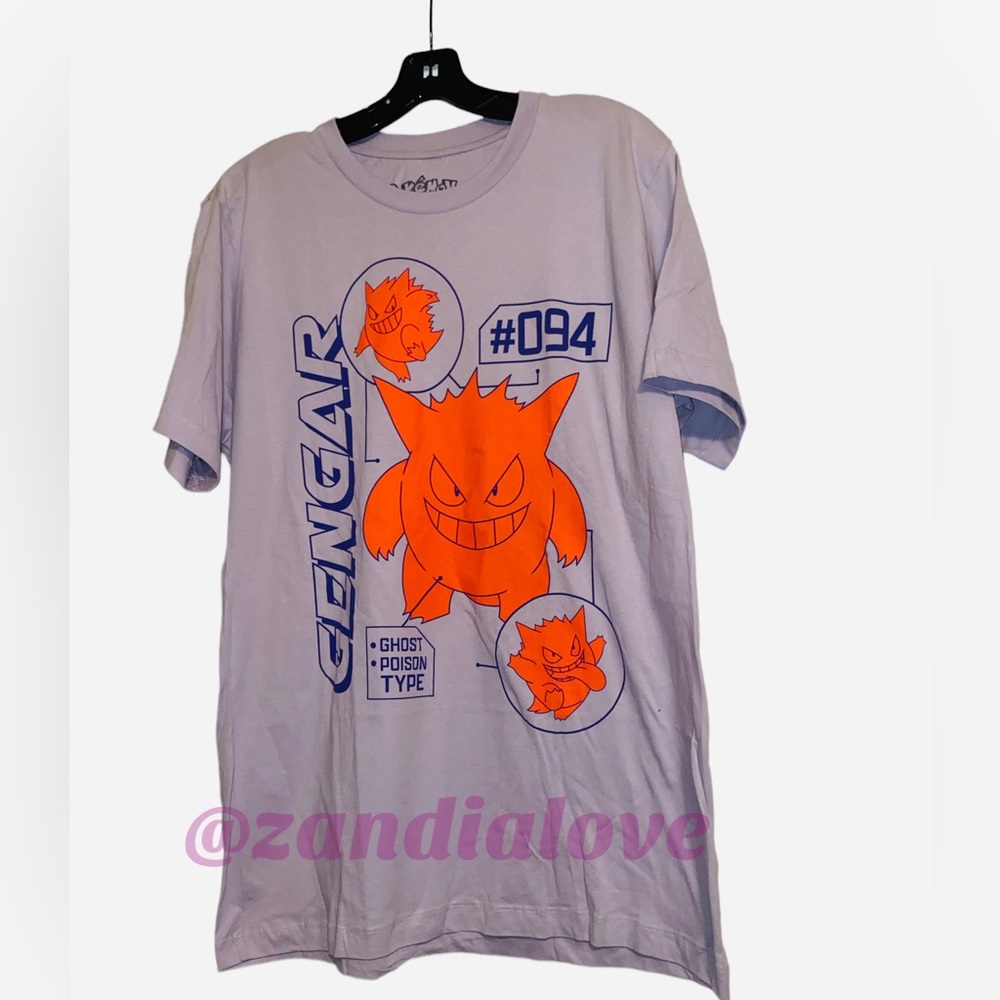 New rare Pokémon Gengar #94 ghost poison type shirt sz L,2XL